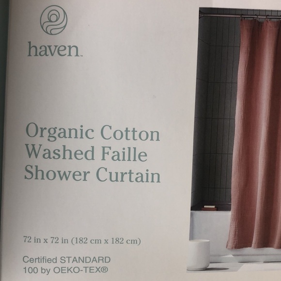 HAVEN ORGANIC COTTON WASHED FAILLE SHOWER CURTAIN 🍂 - Picture 4 of 6